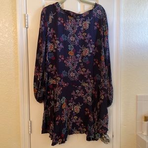 Xhilaration blue long open sleeve dress